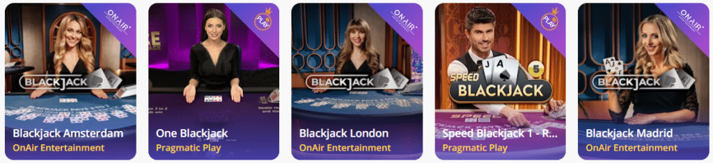 Blackjack en direct