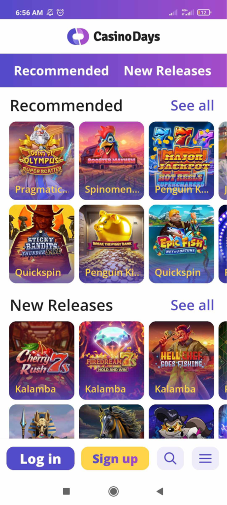 Mobile app lobby